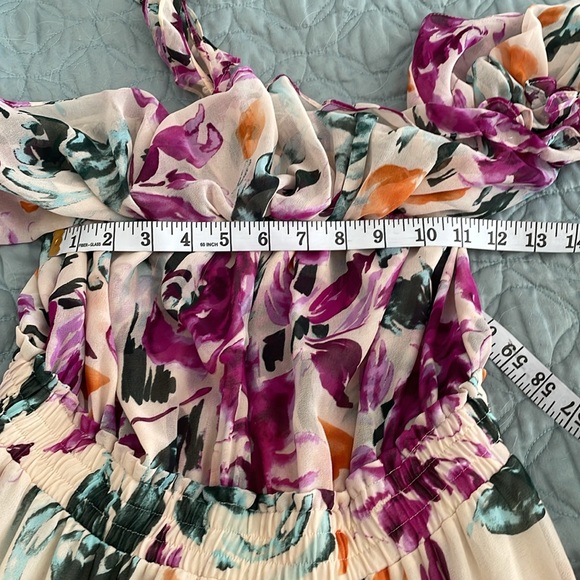 MISA LOS ÁNGELES Mila Ruffled Pink Maxi Dress size small - Picture 9 of 11